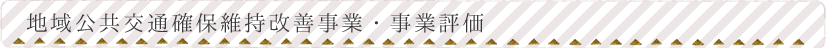 地域公共交通確保維持改善事業・事業評価